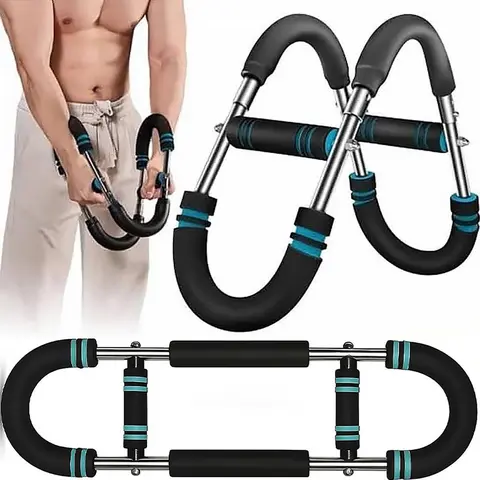 2026 New Pro Adjustable Power Twister Bar, Detachable Elastic Spring Chest Builder with 60-100lbs Load, Upper Body Strength Training Equipment for Muscle Enthusiasts