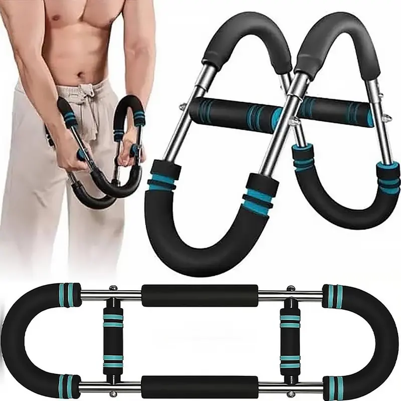 2026 New Pro Adjustable Power Twister Bar, Detachable Elastic Spring Chest Builder with 60-100lbs Load, Upper Body Strength Training Equipment for Muscle Enthusiasts