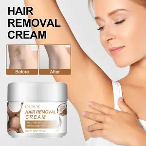 OUHOE Coconut Hair Removal Cream, Mild And Non-Irritating Armpit Hair, Hands And Legs All Over The Body Pure And Refreshing Hair Removal Cream