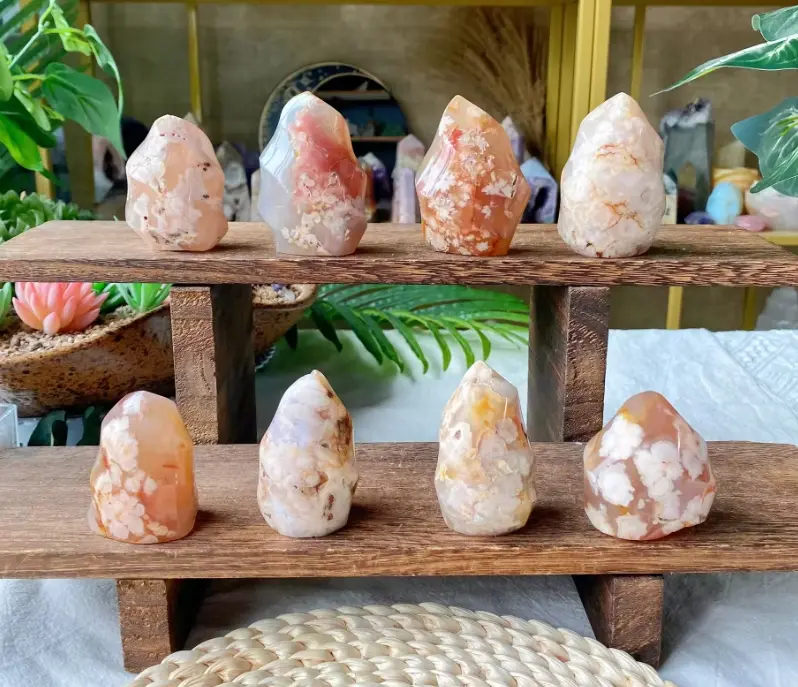 Natural Crystal Flower Agate Flame Collection