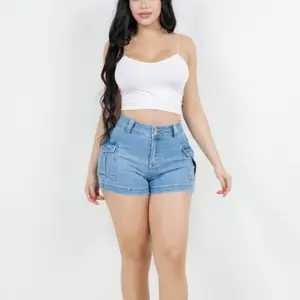Malia Shorts - 2 BUTTON CARGO SHORTS  53.5% Cotton 25.5% Lyocell 20% Polyester 1% Spandex