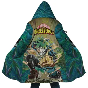 Deku Cloak Coat, Anime My Hero Academia Men's Women's Hooded Coat, Fleece Jackets Coats, Gift For Men And Women