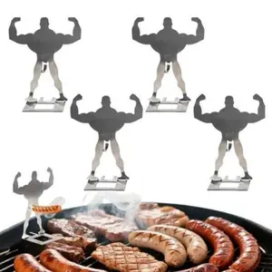 Stainless Steel Hot Dog Sausage Rack, Reusable Barbecue Grill Stand, 2 Pieces Set, Ideal for BBQ and Camping