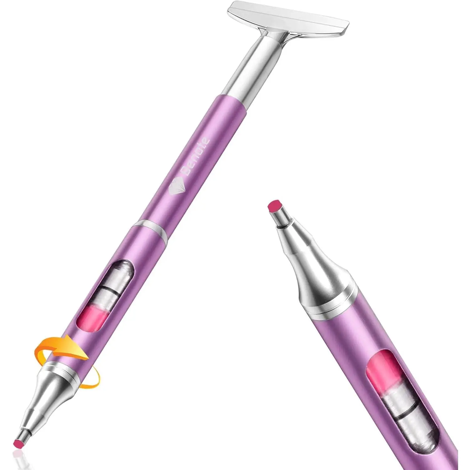 Art Painting Pen Refillable Wax,   Accessories Refillable Wax Pen Self-Stick Drill Pens with Metal Correction Plate for Art DIY Craft - B18