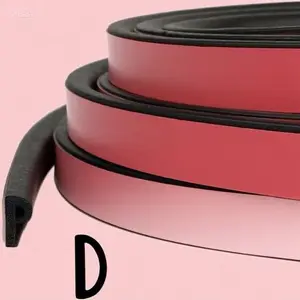 Self-Adhesive Weatherproof Seal Strip, D-Shaped EPDM Foam Rubber with Strong Tape, Waterproof Door and Window Insulation for Auto, RV, Marine, Garage, 0.75" Width x 0.375" Height x 26 Feet Length, Durable and Flexible Weather Stripping