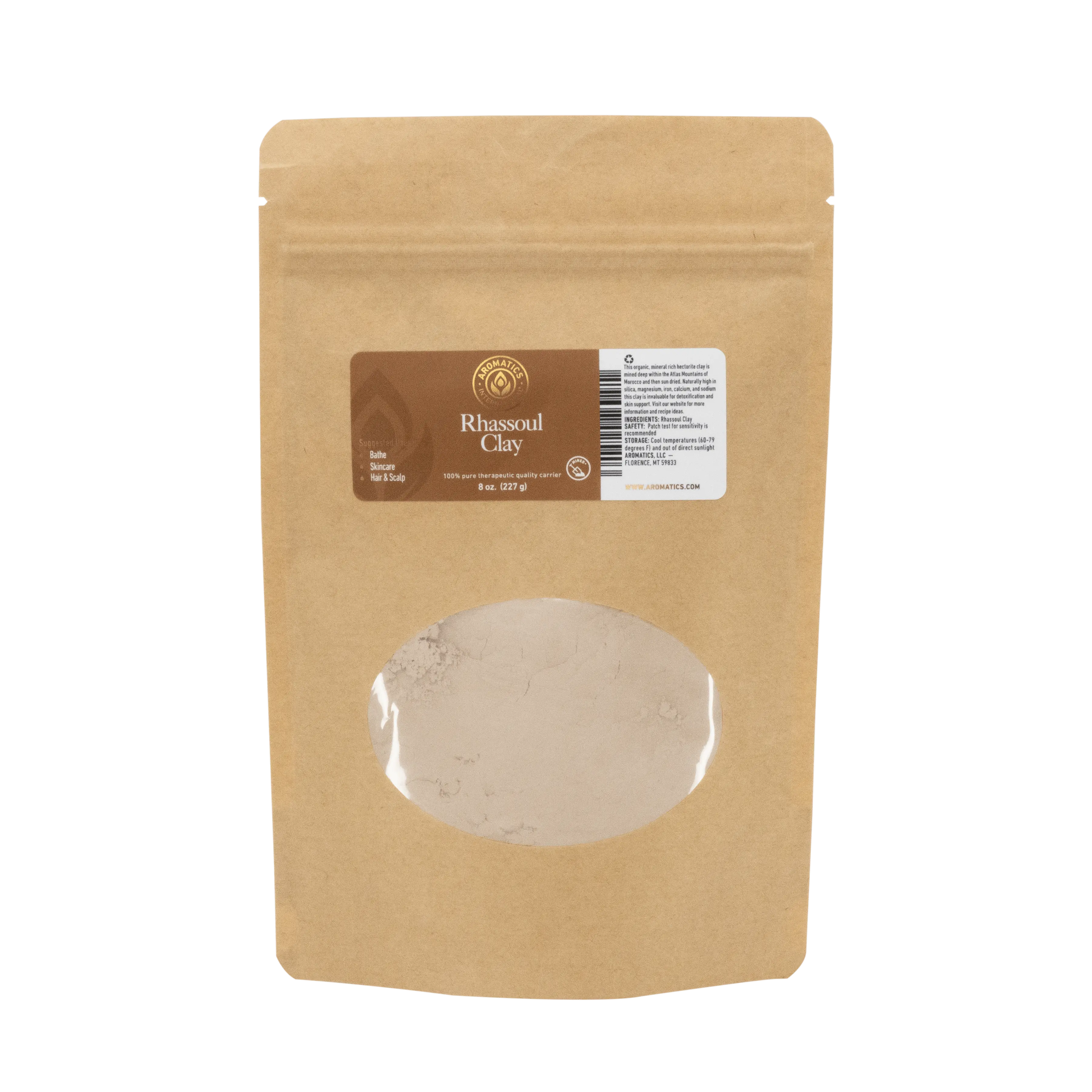 Rhassoul Clay - Fine Red-Brown Powder for Skin and Hair - Therapeutic, Healthcare