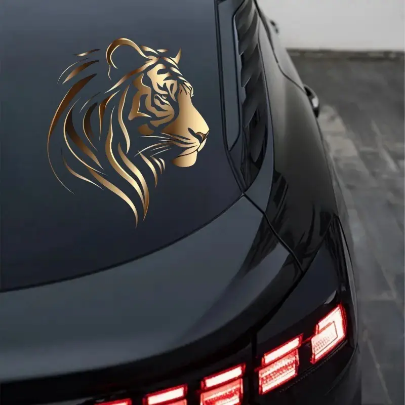 Waterproof UV-Resistant Lion Sticker, PVC Self-Adhesive, Car Decals, Suitable for Vehicles, Walls, Laptops, Motorcycles, 1pc/2pc