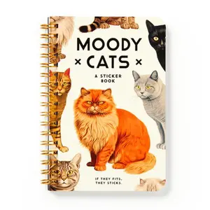 Moody Cats Sticker Book -- Brass Monkey, Paperback