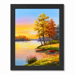 Hand-Painted Oil Painting - Colors of the Fall River