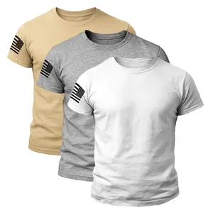 Men's 3-Pack Tactical American Flag T-Shirts – Bold Patriotic Sleeve Graphic unisex shirt