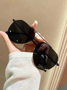 Unisex Metal Frame Pilot Fashion Glasses, Elegant Clothing, Travel, Sports, Driving, Festivals, Beach, Outdoor Activities, Summer Accessories