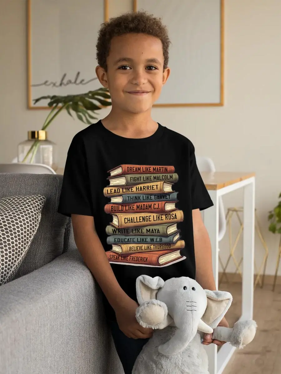 Black History Month Black Leaders African American Teachers Novelty Aesthetic Graphic Kid T-Shirt Fashion Kid T Shirts Street Style Tees Tops for Kid