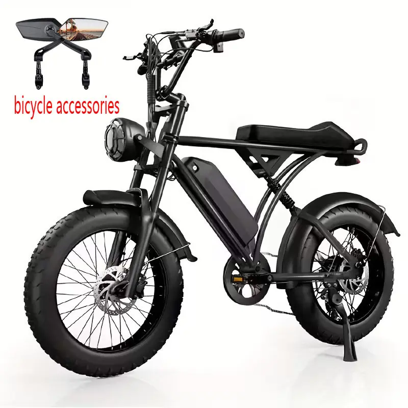 Set of Two Rearview Mirrors for Bicycles - Fully Adjustable 360° HD Anti-Vibration, Compatible with Electric Bikes And Scooters