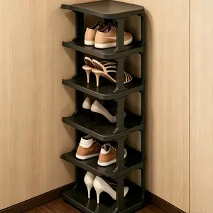 Shoe Rack Shoe Cabinet Storage Organizer Vertical Tier Layer Foldable Stackable Easy Assembly Space Saving Multi Layer Footwear Organizer for Entryway Bedroom Indoor Storage