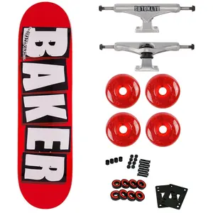Baker Complete Logo Red 8.0" with Independent Reynolds Hollow Trucks, 53mm 99A Wheels