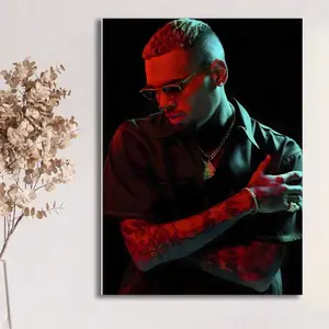 Frameless Poster Chris Poster Brown Inspired Canvas Poster, Modern Decorative Wall Art. Charming Art For New Year, Thanksgiving, Christmas And Halloween – Perfect Picks For Home Decor, Living Room, Kitchen, Bathroom & Room Decor.