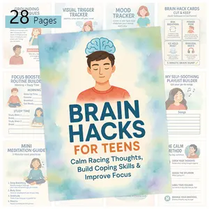 Brain Power Secrets Focus Skill Development Book, Self Improvement Journal, Enhance Concentration & Mental Clarity, Ideal for Students & Professionals