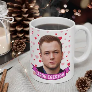 Taron Egerton Cute  Gift, 11oz and 15oz Coffee/Tea , Taron Egerton Ceramic Mug, Cool Funny Taron Egerton  #157