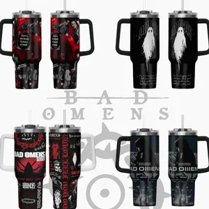 2026 Bad Omens Do You Feel Love Tumbler With Handle, Noah Sebastian Tour Insulated Travel Mug 40oz, Metal Core Alternative Gift Mug