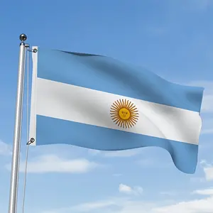 Argentina Flag 2X3 feet/3X5 feet High-Quality Polyester Flag - Vividly Colored Argentine Flag, with Gold Brass Grommets, Classic Light Blue-White Design with Sun Emblem, Suitable for Outdoor Gardens, Indoor Wall Decoration, Parades, and Festival Celebrati