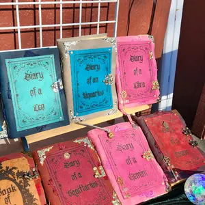 Diary of a Zodiac Sign - Decorative Notebook with Colorful Cover, Featuring Zodiac Signs Gemini, scorpio, leo, cancer