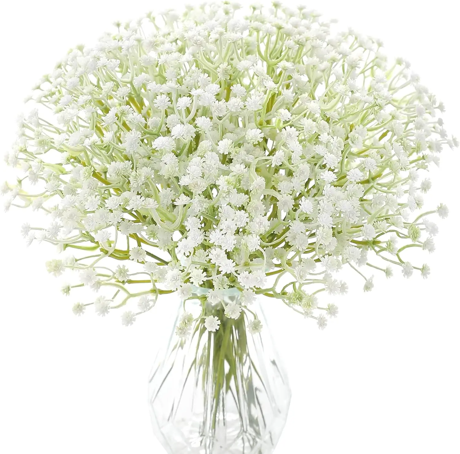 30 Pcs Babys Breath Artificial Flowers, White Long Stem Baby Breath Flowers Artificial Bulk, Real Touch Fake Babys Breath Gypsophila for Wedding Bridal Bouquet Party Arrangements Home Decor