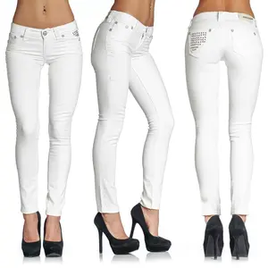 AFFLICTION Women's Denim Jeans RAQUEL TARA WHITE Embroidered