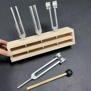 Three Tuning Fork Resonance Box Set, 128hz 256hz 432hz 528hz Frequencies, Chakra Tuning Forks for Yoga and Meditation