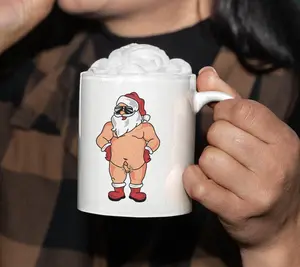 Naked Santa Mug - 11oz or 15oz - Naked Santa Coffee Cup