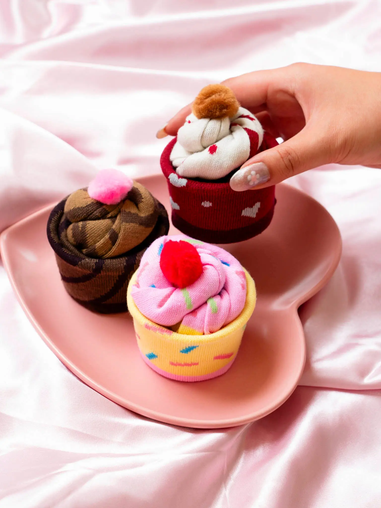 Cupcake Sock Gift Set - Three Pair of Socks Secret Santa Present