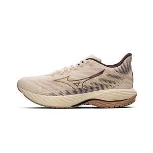 Mizuno Wave Rider 28 Low-Top Running Shoes with Mesh Fabric, Cushioning, and Slip-Resistance for Men and Women in Beige-Brown Trending Shoes, House White Official Shoes to Get / Maison Mihara