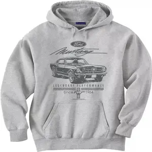 Ford Mustang Hoodie, Men's Clothing Apparel, Car Lover Shirt, Vintage Graphic Shirt, Unisex Comfort Tops, Gift Shirt, Casual Long Sleeve