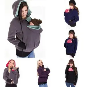 Autumn and Winter Detachable Three-in-One Multifunctional Kangaroo Mom Hoodie Jacket for Women’s Babywearing