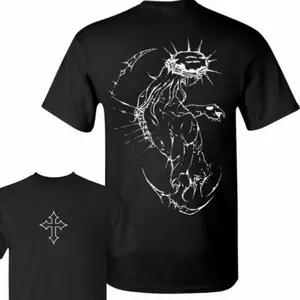 Unisex Brandless JJBA Jesus Pump Cover – Gym T-Shirt Sweatshirt / Hoodie Featuring Cross Design and Fabric Top Collar, Perfect Menswear Gift for Fitness Enthusiasts and Fans of Christian Apparel