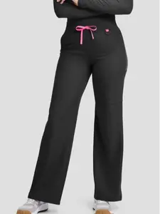 Med Couture Amp Women's 5-Pocket STRETCH High-Rise Wide Leg Cargo Scrub Pant