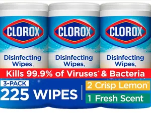 Clorox Disinfecting Wipes Value Pack, Household Essentials, 75 Count, Pack of 3 (Package May Vary)