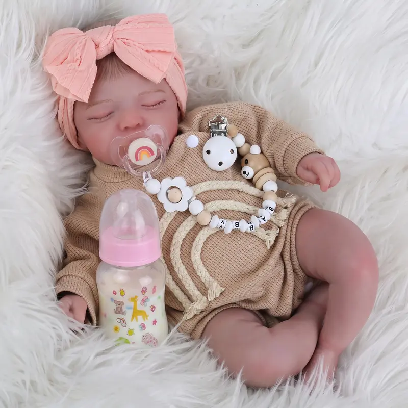 【WOOROY】 Lifelike Reborn Baby Doll Excellent Gift for Birthday Christmas Gift and New Year, 18" Realistic Design with Soft Cloth Body Hand-painted Hair Perfect for Kids Ages 3+