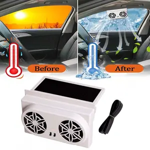 Solar Car Cooling Fan, with USB Support for Efficient Ventilation, Lowers Interior Heat and Removes, Suitable for Most Vehicles