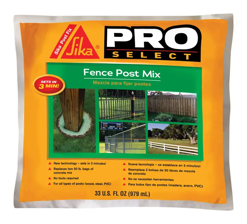 Sika 1632017 Pro Select 33 oz 2-Component High-Strength Expanding Polyurethane Resin Fence Post Backfill, No-Tools-Required Outdoor Building Supply for All Post Types, Mail Boxes, Signage, Gate Posts