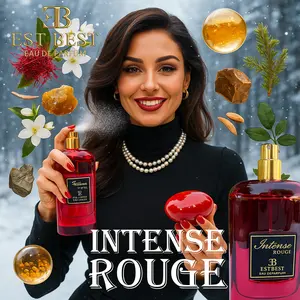 EB EST BEST INTENSE ROUGE Eau de Parfum 100ml for Women Saffron & Jasmine Amber Floral Fragrance with Amberwood & Ambergris Notes EB026