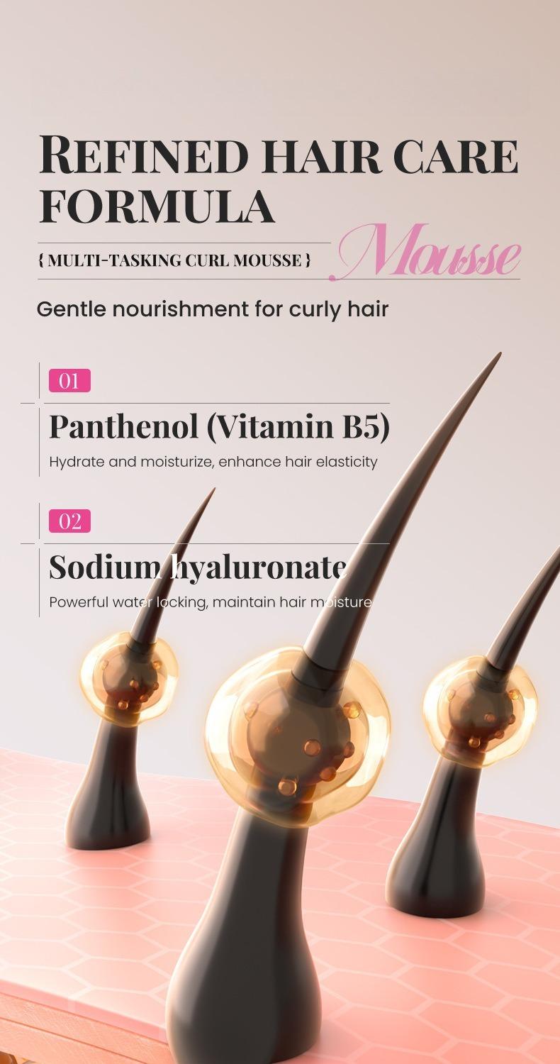 Curl Mousse | Defines & Adds Instant Volume for Frizz-free Curls | Simple,lightweight foam, for hydrated, frizz-free curls