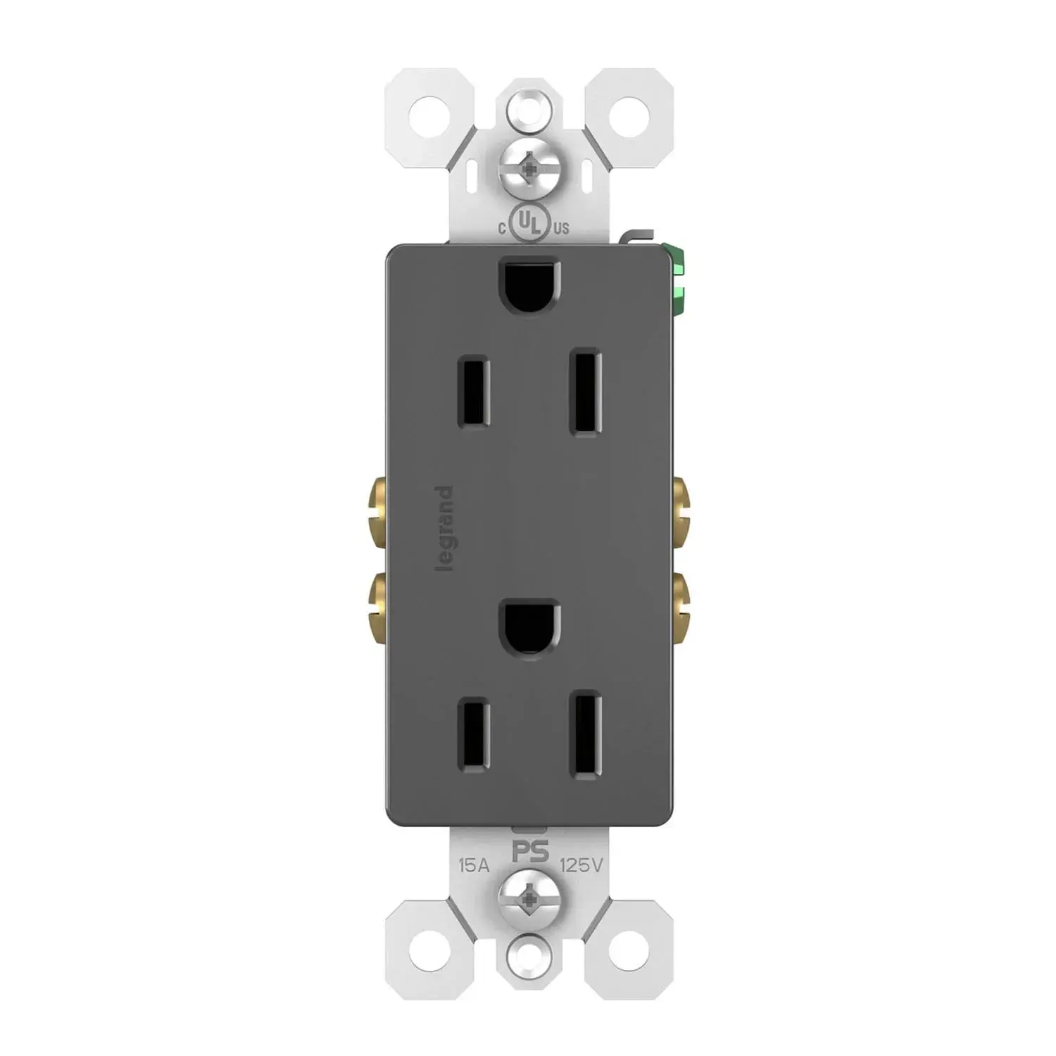 Legrand 885BK radiant 15A Tamper-Resistant Duplex Outlet, Black