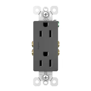 Legrand 885BK radiant 15A Tamper-Resistant Duplex Outlet, Black
