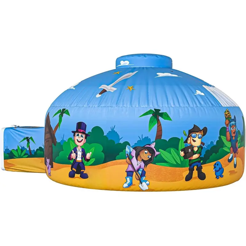 Skywin Inflatable Tent for Kids (Blox Style), Inflatable Air Tent for Kids Sets Up and Stores Away in Seconds, Improved Blow up Fort (Fan NOT Included)