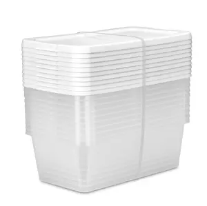 Multi-Pack 6 Quart Clear Storage Bins – Durable Plastic Boxes with Lids, 10 Pack
