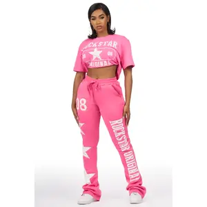 Chavonne Bubblegum Pink T-Shirt Trackset