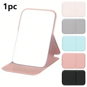 Foldable Portable Makeup Mirror with Stand, Travel Mirror, Beauty Essentials, Desktop Folding Compact Mirror, Women Girls Gift, Travel Hand Mirrors
