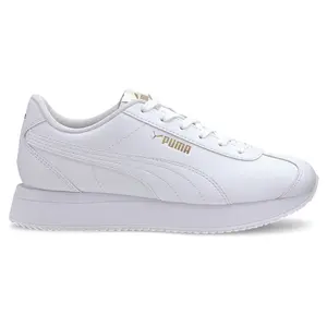 PUMA Womens Turino Stacked Platform Sneakers Shoes Casual - White