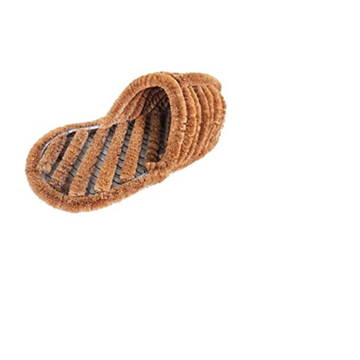 Contemporary Home Decor Coir-Metal Boot Scraper Shoe Door Mat - Imported Machine-Made Outdoor Rug, 19 x 8 in, Modern Household Textile Carpet