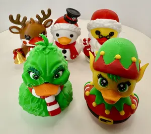 Christmas Duck 5 Pack 3D Printed Figures